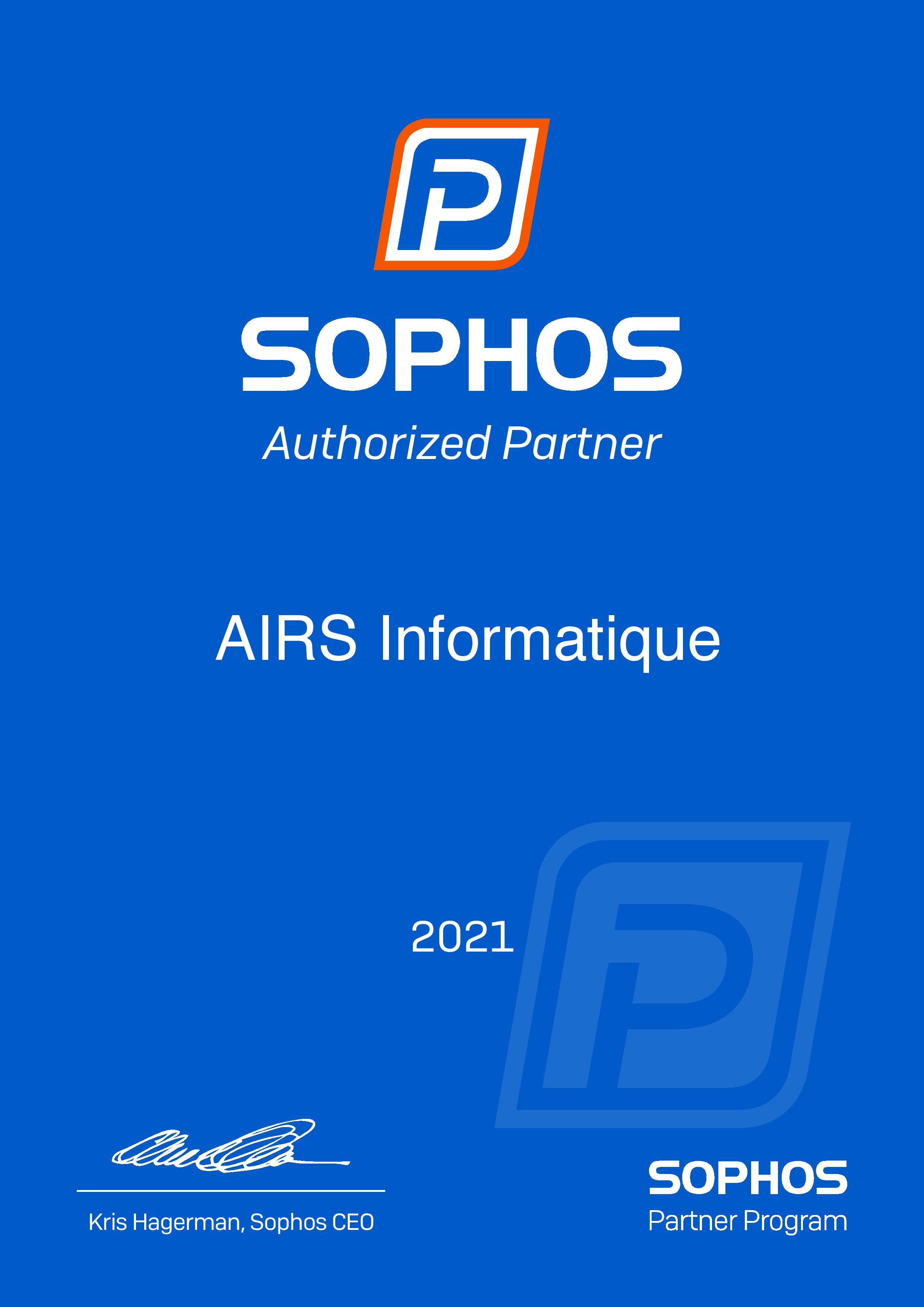 Document de certification Sophos